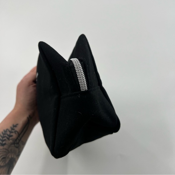 Dolce & Gabbana Beauty Black Makeup Bag Small Silver Cosmetic - Picture 6 of 9